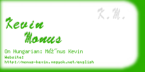 kevin monus business card